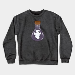 Ghost Cat Spirit In A Witches Jar Crewneck Sweatshirt